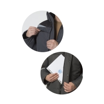 Куртка 'Дэлф' серый/черный