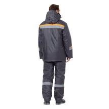 Костюм 'Комфорт' т.серый/оранжевый (зимний)