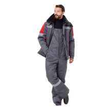Костюм 'Страйк' серый/красный (зимний)