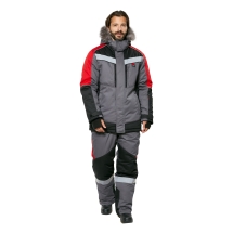 Костюм 'Памир-Норд' серый/черный/красный (зимний)