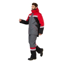 Костюм 'Памир' серый/черный/красный (зимний)