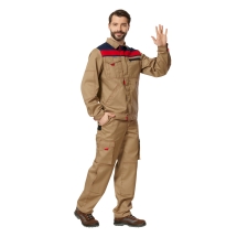 Куртка 'Рольф 1' бежевый/т.синий/красный